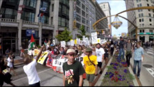 "Shut down Trump" marches on GOP Convention